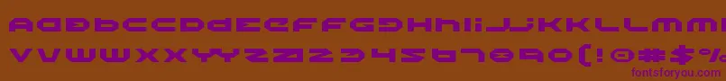 フォントHaloExpanded – 紫色のフォント、茶色の背景