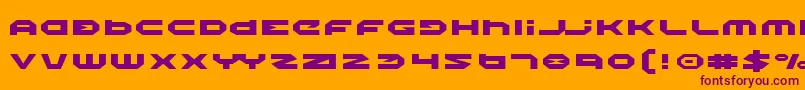 HaloExpanded-Schriftart – Violette Schriften auf orangefarbenem Hintergrund