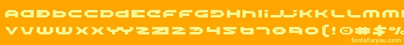Шрифт HaloExpanded – жёлтые шрифты на оранжевом фоне