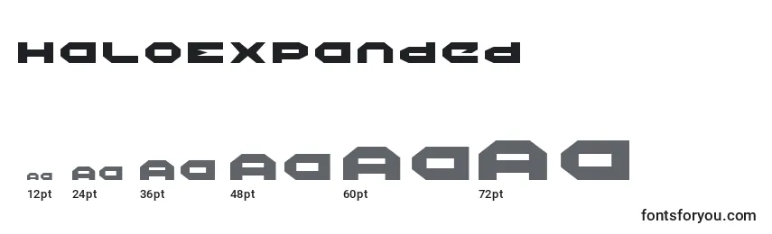 HaloExpanded Font Sizes