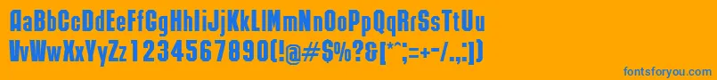 Rubic Font – Blue Fonts on Orange Background