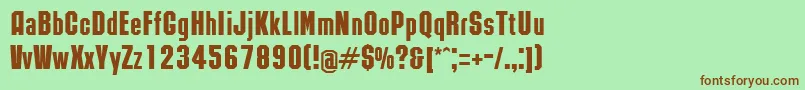 Rubic Font – Brown Fonts on Green Background