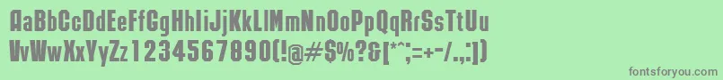 Rubic Font – Gray Fonts on Green Background