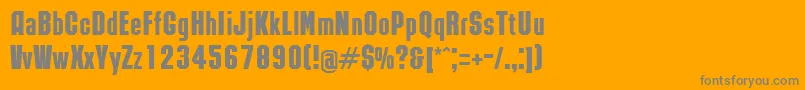 Rubic-Schriftart – Graue Schriften auf orangefarbenem Hintergrund