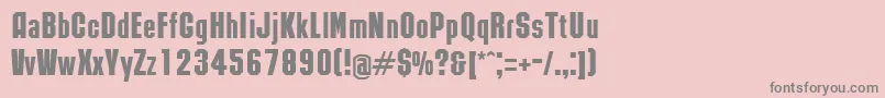 Rubic Font – Gray Fonts on Pink Background