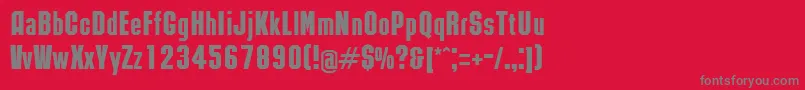 Rubic Font – Gray Fonts on Red Background