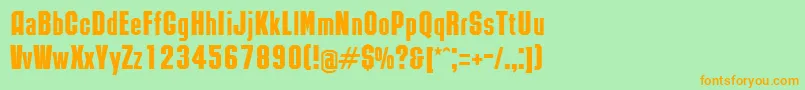 Rubic Font – Orange Fonts on Green Background