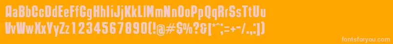 Rubic Font – Pink Fonts on Orange Background