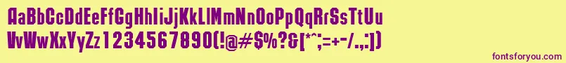 Rubic Font – Purple Fonts on Yellow Background