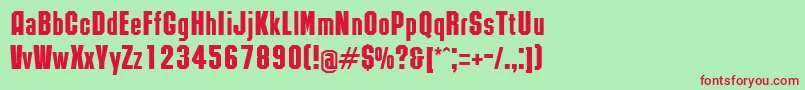 Rubic Font – Red Fonts on Green Background