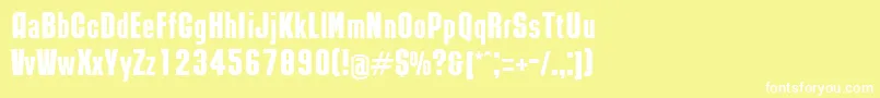 Rubic Font – White Fonts on Yellow Background