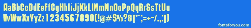 Rubic Font – Yellow Fonts on Blue Background