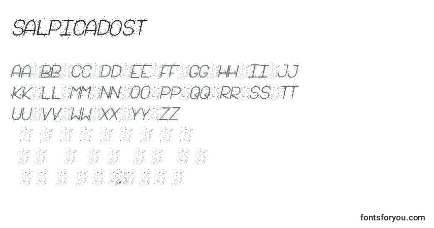 SalpicadoSt Font – alphabet, numbers, special characters