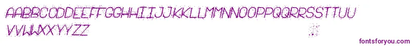 SalpicadoSt-Schriftart – Violette Schriften auf weißem Hintergrund