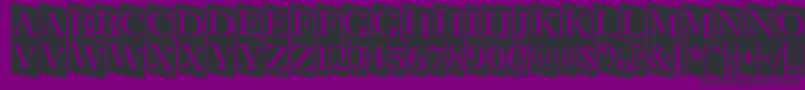 Czcionka AAntiquettltrdcmdn – czarne czcionki na fioletowym tle