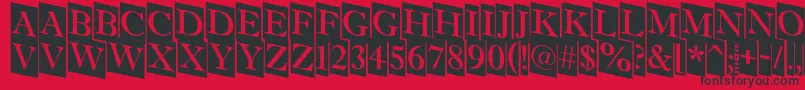 AAntiquettltrdcmdn Font – Black Fonts on Red Background