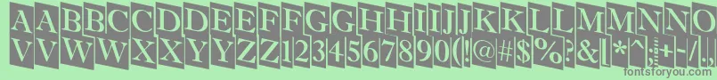 AAntiquettltrdcmdn Font – Gray Fonts on Green Background