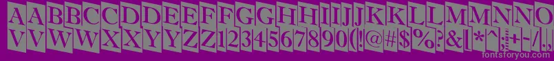 AAntiquettltrdcmdn Font – Gray Fonts on Purple Background