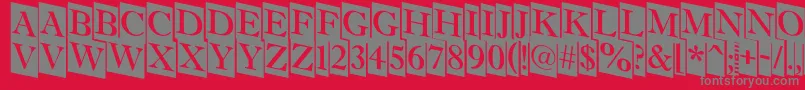 AAntiquettltrdcmdn Font – Gray Fonts on Red Background