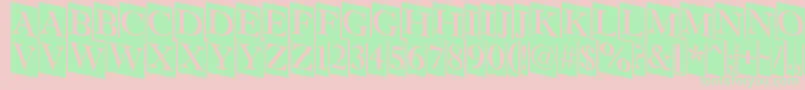 AAntiquettltrdcmdn Font – Green Fonts on Pink Background