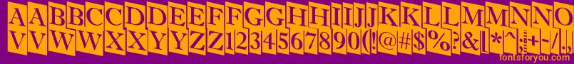 AAntiquettltrdcmdn Font – Orange Fonts on Purple Background