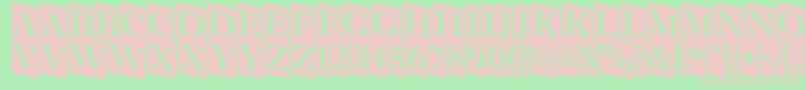 AAntiquettltrdcmdn Font – Pink Fonts on Green Background