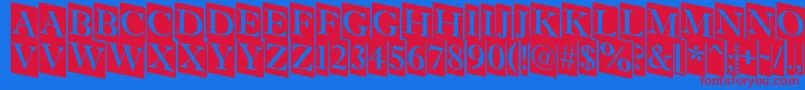 AAntiquettltrdcmdn Font – Red Fonts on Blue Background