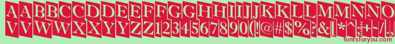 AAntiquettltrdcmdn Font – Red Fonts on Green Background