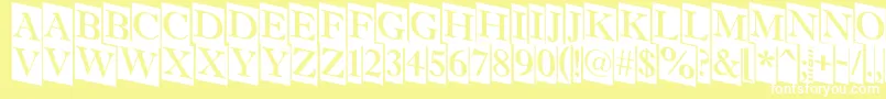 AAntiquettltrdcmdn Font – White Fonts on Yellow Background