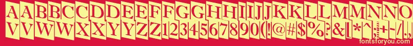 AAntiquettltrdcmdn Font – Yellow Fonts on Red Background