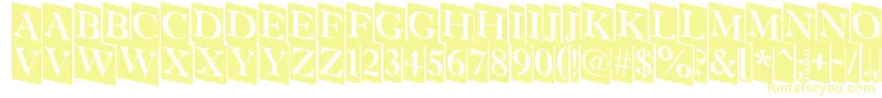 AAntiquettltrdcmdn Font – Yellow Fonts on White Background