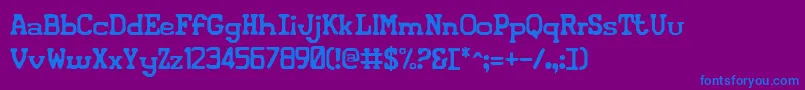 Police Iconiv2 – polices bleues sur fond violet