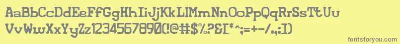 Iconiv2 Font – Gray Fonts on Yellow Background