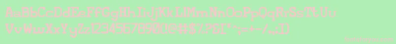 Iconiv2-fontti – vaaleanpunaiset fontit vihreällä taustalla
