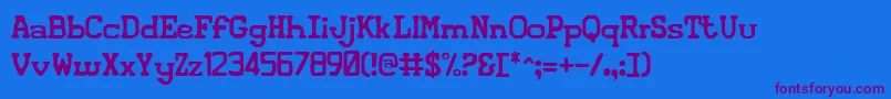 Iconiv2-Schriftart – Violette Schriften auf blauem Hintergrund