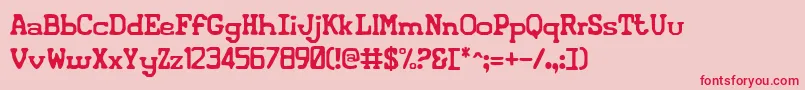 Iconiv2 Font – Red Fonts on Pink Background