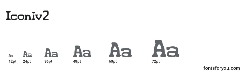 Размеры шрифта Iconiv2