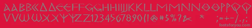 MkgrecoExtrabold Font – Gray Fonts on Red Background