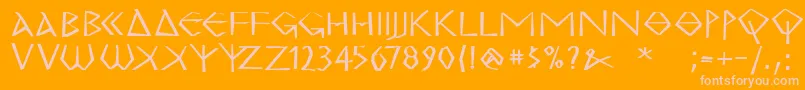 Police MkgrecoExtrabold – polices roses sur fond orange