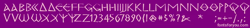 MkgrecoExtrabold Font – Pink Fonts on Purple Background