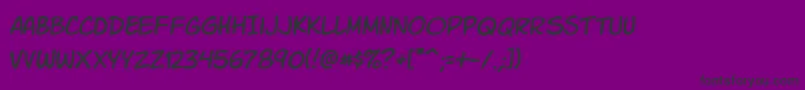 VtcLettererProRegular Font – Black Fonts on Purple Background