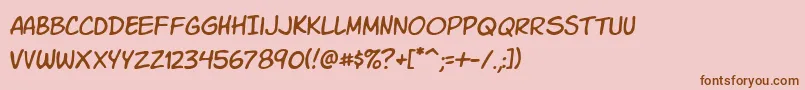 VtcLettererProRegular-Schriftart – Braune Schriften auf rosa Hintergrund