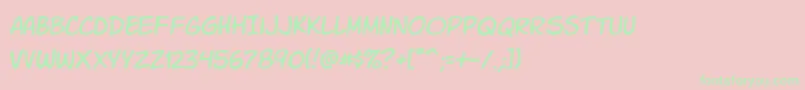 VtcLettererProRegular Font – Green Fonts on Pink Background