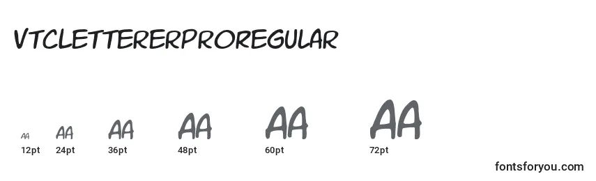 Размеры шрифта VtcLettererProRegular