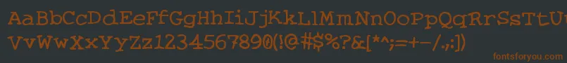 KnitsAndScraps Font – Brown Fonts on Black Background