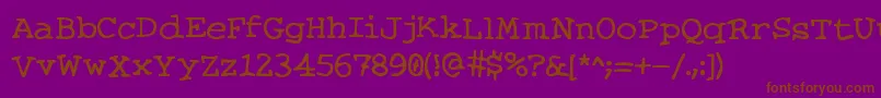 KnitsAndScraps Font – Brown Fonts on Purple Background