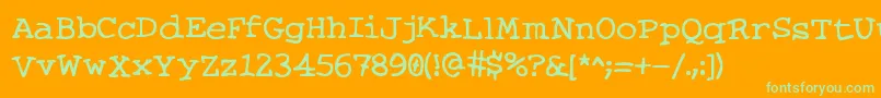 KnitsAndScraps Font – Green Fonts on Orange Background