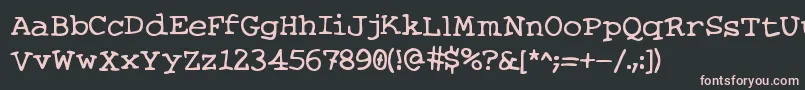 KnitsAndScraps Font – Pink Fonts on Black Background