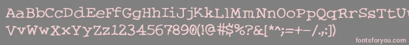 KnitsAndScraps Font – Pink Fonts on Gray Background