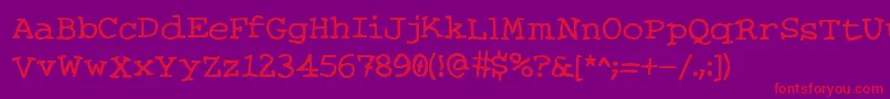 KnitsAndScraps Font – Red Fonts on Purple Background